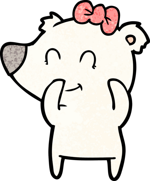 Bir insan tarafından çizilmiş kutup ayısı karikatürü