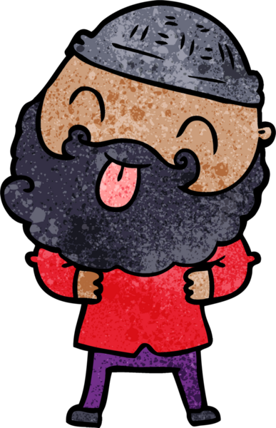 Bir insan tarafından çizilmiş sakallı bir adam.