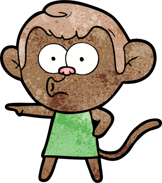 Bir insan tarafından çizilmiş çizgi film karakteri.