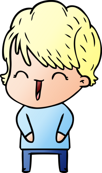 Bir insan tarafından çizilmiş gülen kadın çizgi filmi.