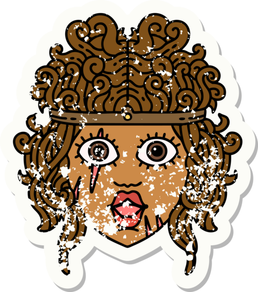 Retro Dövme Tarzı İnsan Barbar Karakteri