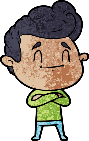 Bir insan tarafından çizilmiş mutlu çizgi film adamı.