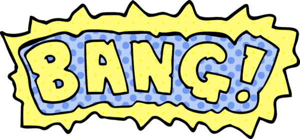 Bir insan tarafından çizilmiş karalama kelime bang