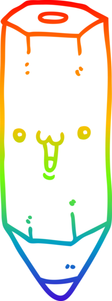 gökkuşağı gradyanı çizimi bir insan tarafından çizilmiş mutlu bir karikatür kalemi