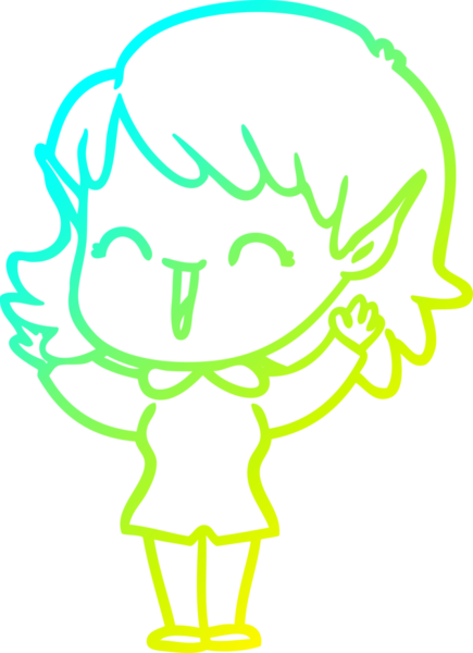 Bir insan tarafından çizilmiş soğuk gradyan çizgi çizimi.