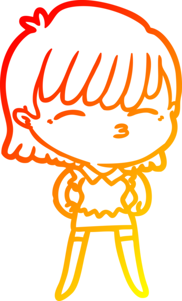 Bir insan tarafından çizilmiş bir karikatür kadın çizimi