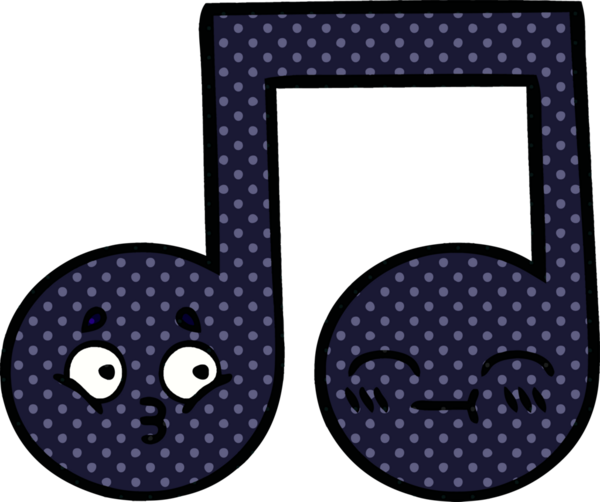 Bir insan tarafından çizilmiş bir notanın çizgi roman tarzı karikatürü