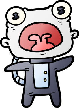 Bir insan tarafından çizilmiş garip uzaylı çizgi filmi.