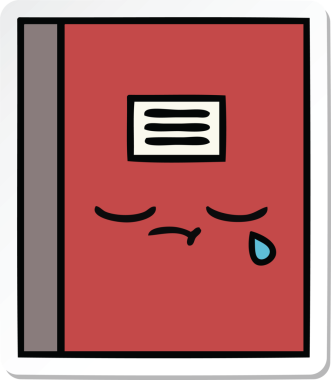 Bir insan tarafından çizilmiş şirin bir çizgi roman çıkartması.