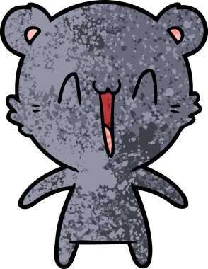 Bir insan tarafından çizilmiş bir çizgi film karakteri.