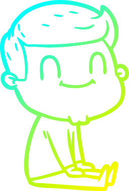 Bir insan tarafından çizilmiş karikatür cana yakın bir adamın çizimi.