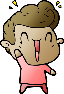 Bir insan tarafından çizilmiş heyecanlı bir çizgi film.