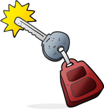 Bir insan tarafından çizilmiş serbest çizgi film anahtarı