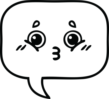 Bir insan tarafından çizilmiş bir konuşma baloncuğunun çizgi çizimi