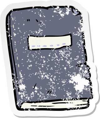 Bir insan tarafından çizilmiş, dertli bir çizgi film çıkartması.