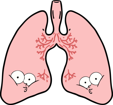 Bir insan tarafından çizilmiş karikatür ciğerleri.