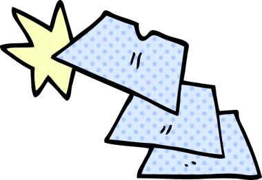 Bir insan tarafından çizilmiş parlak jiletler.