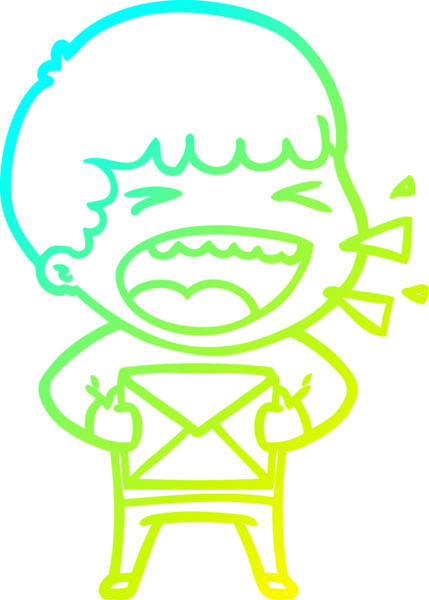 Bir insan tarafından çizilmiş gülen adamın soğuk çizgi çizimi.