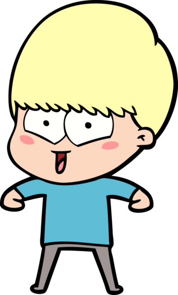 Bir insan tarafından çizilmiş mutlu çocuk çizgi filmi.