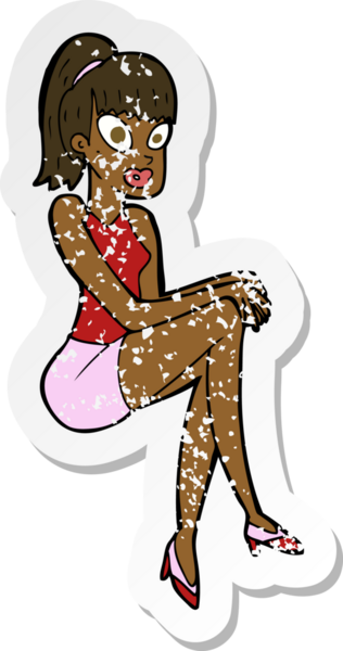 Bir insan tarafından çizilmiş bir karikatürün gerilimli çıkartması.