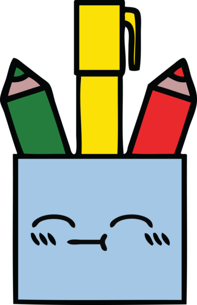 Bir insan tarafından çizilmiş kalem kapının sevimli karikatürü.