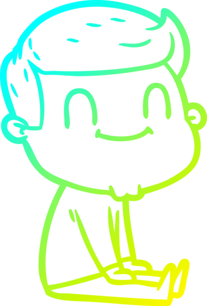 Bir insan tarafından çizilmiş karikatür cana yakın bir adamın çizimi.