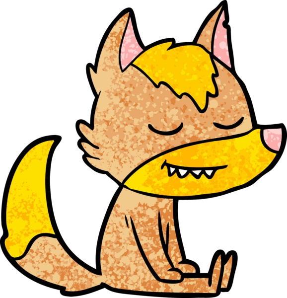 Bir insan tarafından çizilmiş tilki çizgi film karakteri