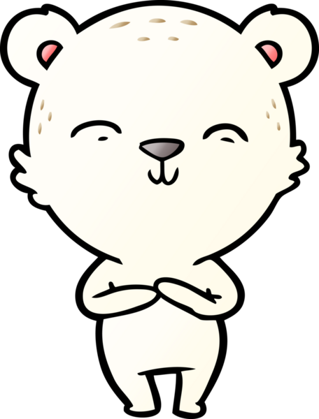 Bir insan tarafından çizilmiş mutlu çizgi film ayısı.