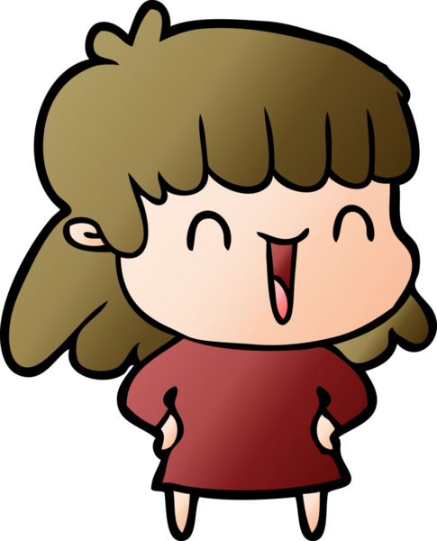 Bir insan tarafından çizilmiş karikatür kadın.