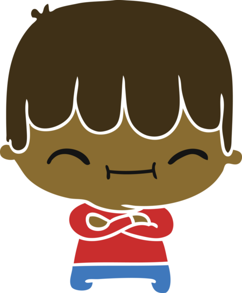 Bir insan tarafından çizilmiş kawaii çocuk karikatürü.