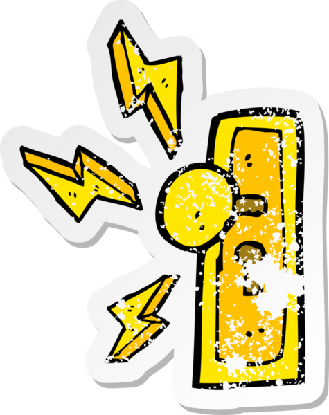 Bir insan tarafından çizilmiş karikatür kapısının gerilmiş çıkartması.