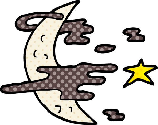 Bir insan tarafından çizilmiş ürkütücü ay karalaması.