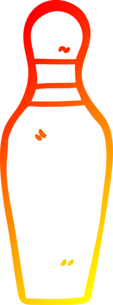 Bir insan tarafından çizilmiş bir çizgi filmin sıcak gradyan çizgisi.