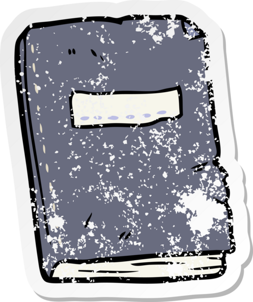 Bir insan tarafından çizilmiş, dertli bir çizgi film çıkartması.