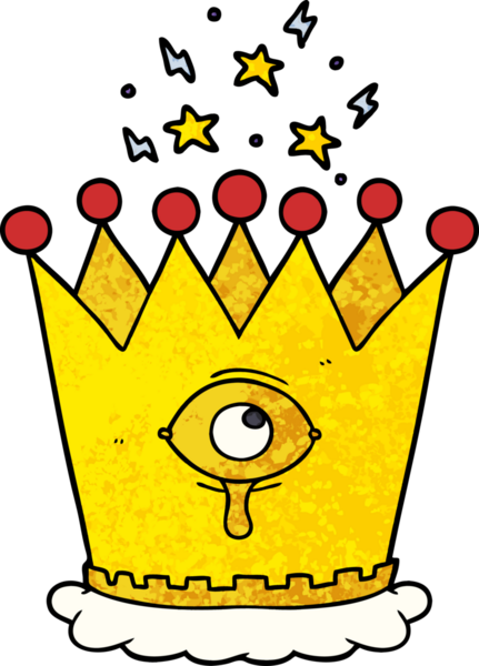 Bir insan tarafından çizilmiş sihirli taç.