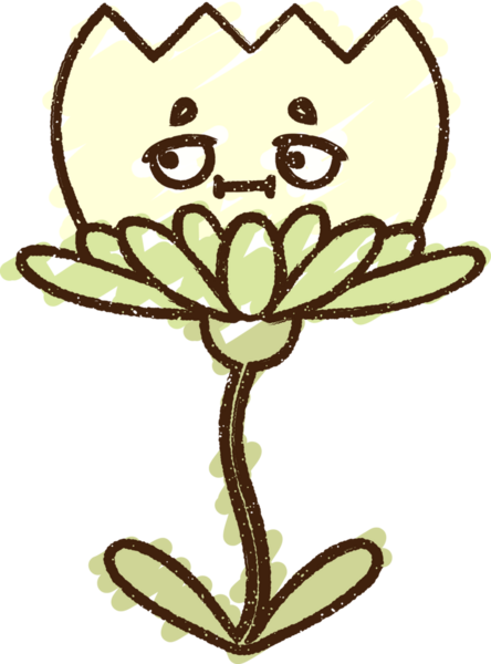 Bir insan tarafından çizilen çiçek tebeşiri