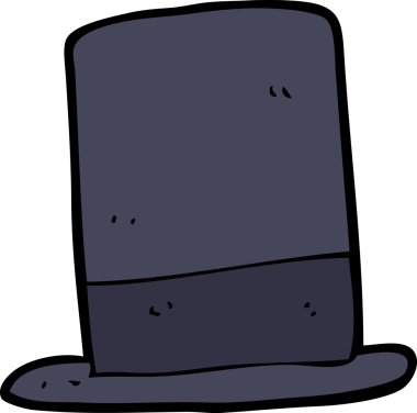 Bir insan tarafından çizilmiş çizgi film şapkası.