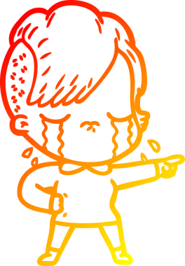 Bir insan tarafından çizilmiş, ağlayan bir çizgi film çizimi.