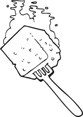 Bir insan tarafından çizilmiş siyah beyaz çizgi film peyniri.