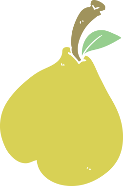 Bir insan tarafından çizilmiş armut karalaması.