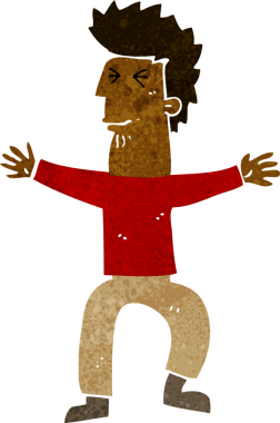 Çizgi film bir insan tarafından çizilen adamı strese sokuyor.