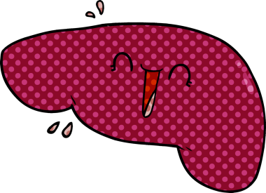 Bir insan tarafından çizilmiş karaciğer.