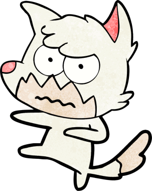 Bir insan tarafından çizilmiş bir tilki.