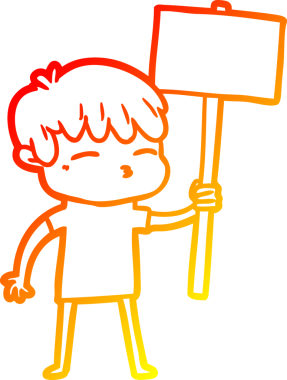 Bir insan tarafından çizilmiş, çizgi film karakteri meraklı bir çocuk çizimi.