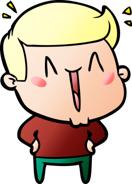 Bir insan tarafından çizilmiş heyecanlı bir çizgi film.