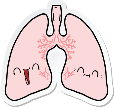 Bir insan tarafından çizilmiş bir karikatür akciğerinin çıkartması.