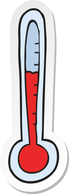 Bir insan tarafından çizilmiş karikatür sıcaklık göstergesi.