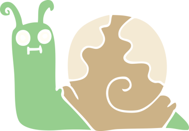 Bir insan tarafından çizilmiş karalama salyangozu.