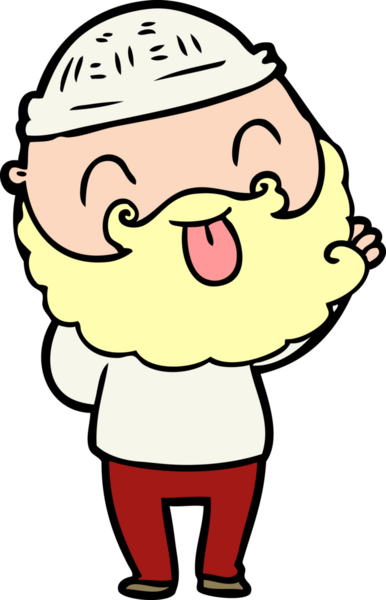 Bir insan tarafından çizilmiş sakallı bir adam.