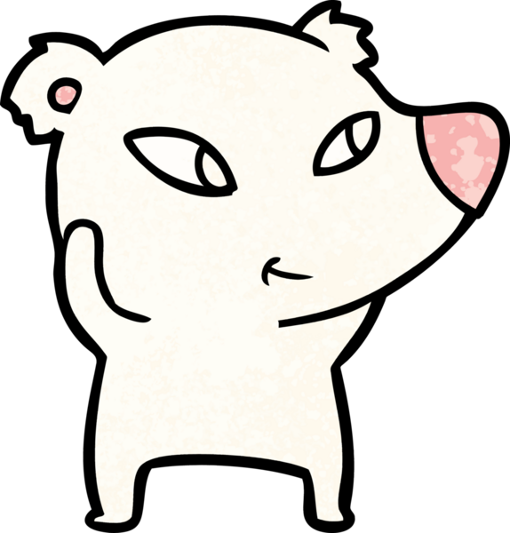 Bir insan tarafından çizilmiş kutup ayısı karikatürü